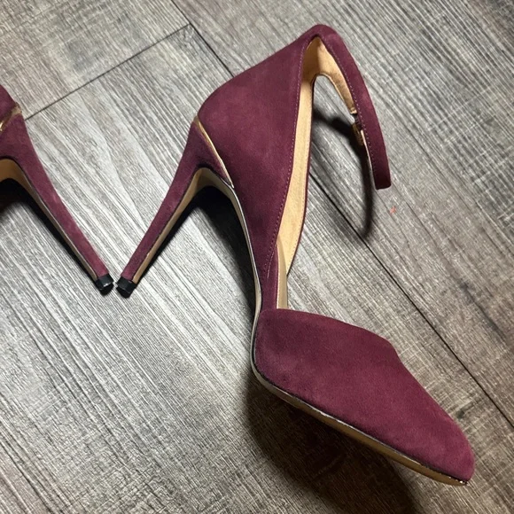 Michael Kors Burgundy Ankle Strap Heels - Picture 5 of 13